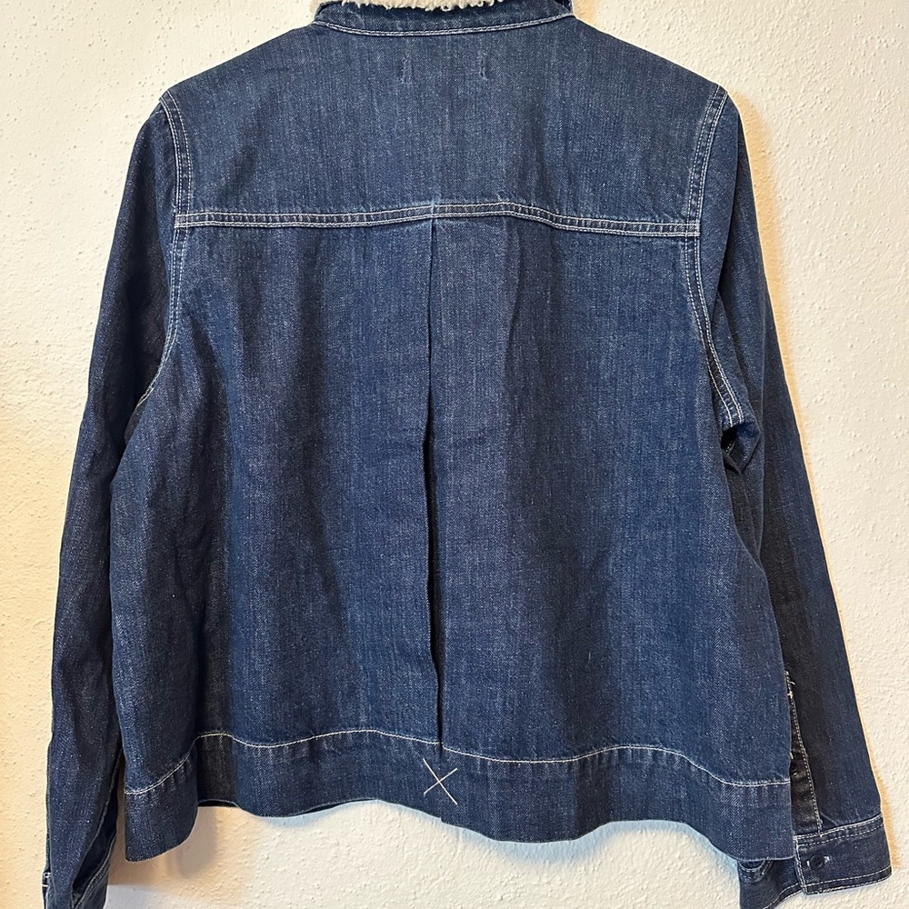 Madewell Women's Denim Jacket with Sherpa Collar - Picture 2 of 6